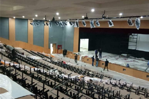 Acoustic work in auditorium